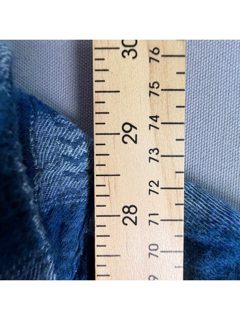 VTG Mudd Flannel Shirt Womens XL Blue White Plaid Button Up Grunge Shacket Y2K - Picture 6 of 6